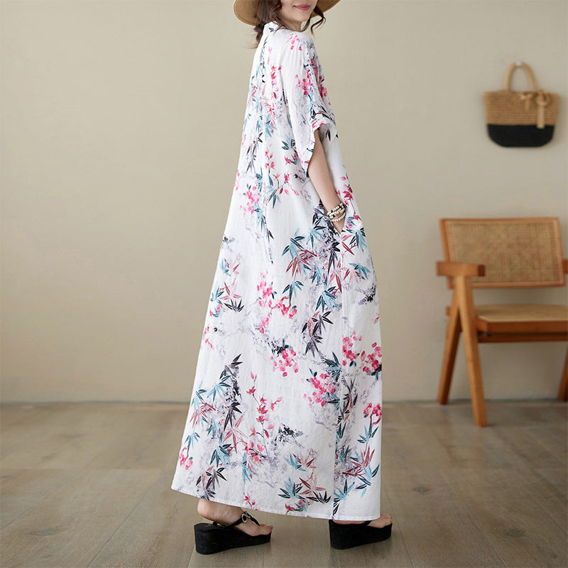 Plus Size Cotton Linen Beach Skirt