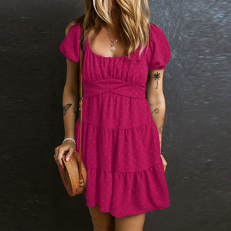 Spring New Pullover Dress Casual Style Waist Slimming