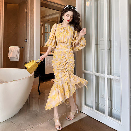 Long Sleeve Round Neck Dress