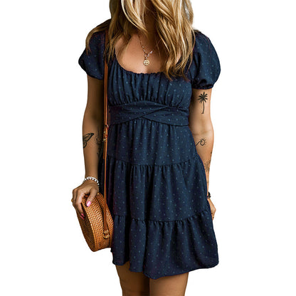 Spring New Pullover Dress Casual Style Waist Slimming