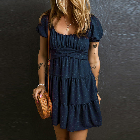 Spring New Pullover Dress Casual Style Waist Slimming