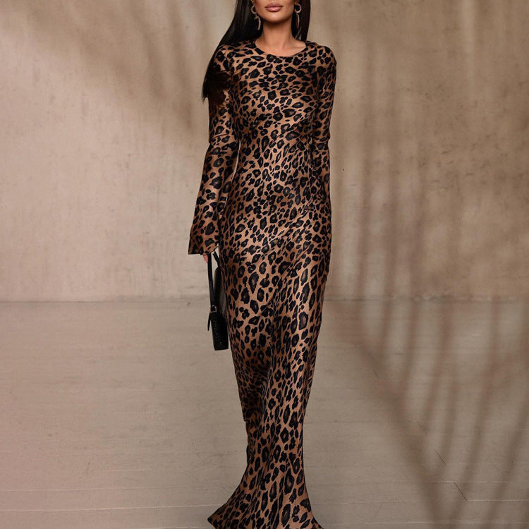 Leopard Print High Waist Dress