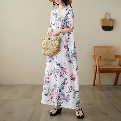 Plus Size Cotton Linen Beach Skirt